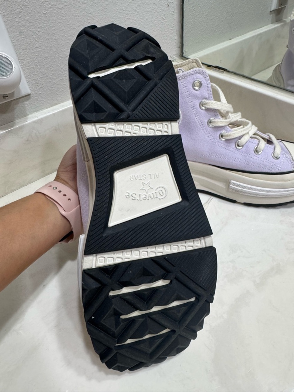 High-Top Canvas Platform Sneakers - Lavender Legacy CX - Picture 7 of 10